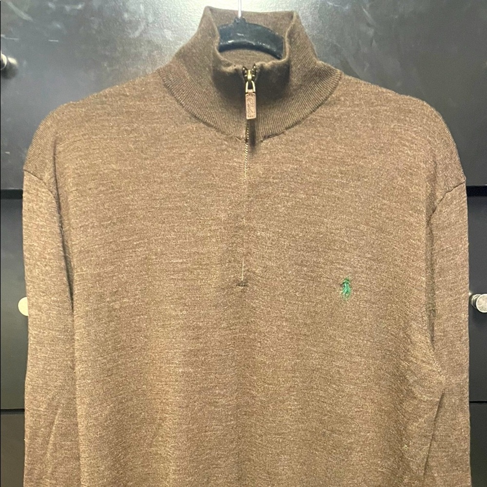 Ralph Lauren Polo Men’s Merino Wool Quarter Zip Sweater